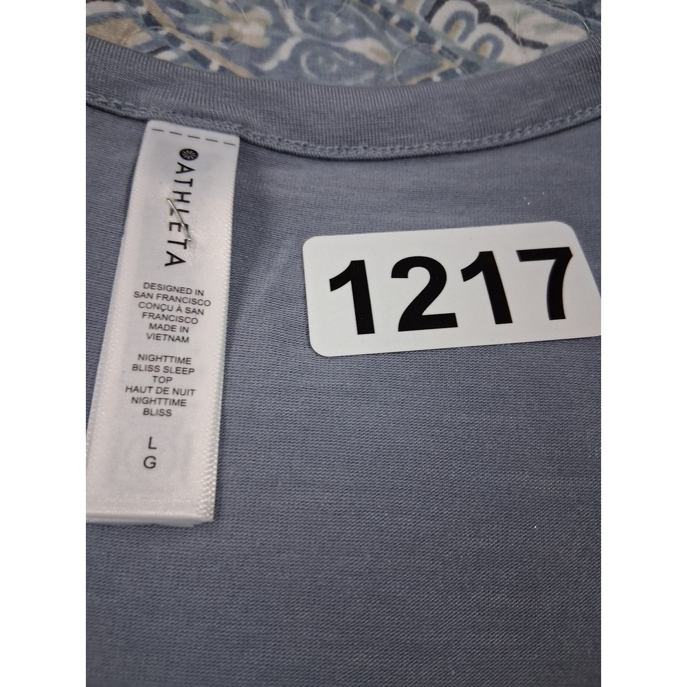 NWT Athleta Nighttime Biss Henley Women's Large Soft Sustainable Stretch Top - Picture 7 of 9